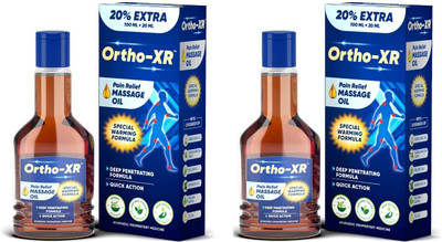 ORTHOXR Pain Relief Massage Oil with Special Warming Formula for Body & Joint pain Liquid(2 x 120 ml)