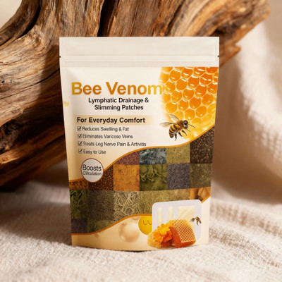 HASRU Bee Venom Detox Foot Herbal Therapy Patches for Stress Relief Plaster & Patch(10 Patches)