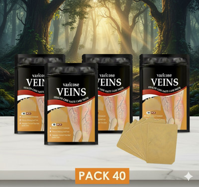 Vishmart Advanced Herbal Varicose Veins Patch for Herbal Pain Relief Plaster & Patch(4 x 10 Patches)
