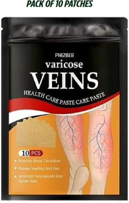 PHIZLLER Herbal patches provide relief for varicose vein discomfort Plaster & Patch(10 x 1 Patches)