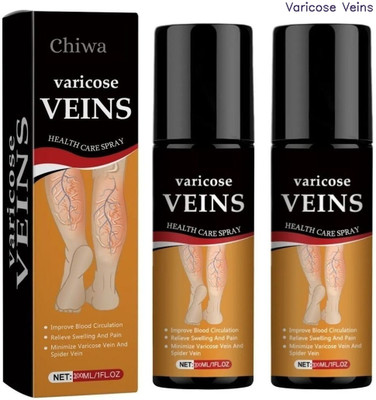 CHIWA Varicose veins spray works fast for swelling discomfort and cramps Liquid(2 x 100 ml)
