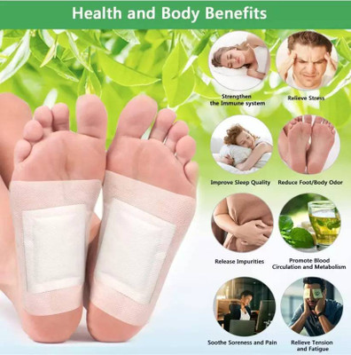 Daimaa Organics Detox Foot Patch Pain Stress Relief Body Cleansing Toxins Remover Adhesive Pads Plaster & Patch(50 x 1 g)