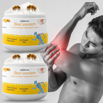 ODDEVEN Bee Venom Body Cream – Herbal Pain Relief for Sore Muscles & Joints Cream(2 x 100 g)