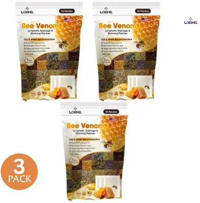 LORSHEL Bee venom foot patches reduce toxin buildup and restore calm Plaster & Patch(3 x 100 g)