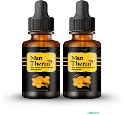 ACTIWOW Men Therm Bee Venom Heating Oil for Shoulder Rotation Recovery Liquid(2 x 15 ml)