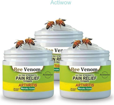ACTIWOW Bee Venom Pain Relief Cream for Joint Health Pack of 3 Cream(3 x 50 g)