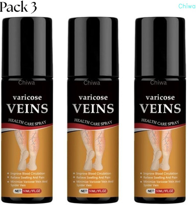 CHIWA Varicose Veins Spray OG For Energy and Light Feeling in Legs Liquid(3 x 100 ml)