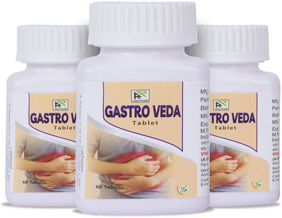 GASTROVEDA Ayurvedic Tablets | Acidity & Gas Problems Constipation Relief | Pack of 3 | Tablets(3 x 60 Units)