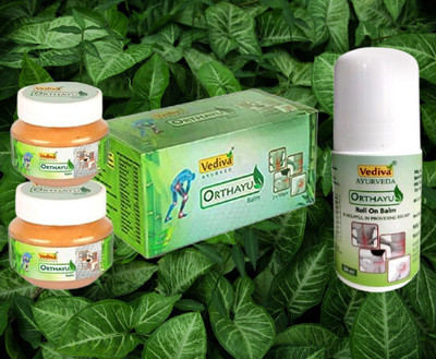 Orthayu Ayurveda pain relief Balm PO3 for Muscle Pain, knee pain,back pain, Body pain Balm(3 x 83.33 g)