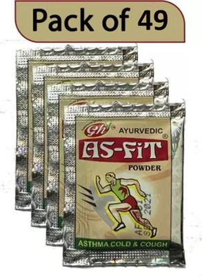 Quickbits As-Fit Powder is An Ayurvedic Powder For Asthma, Cold and Cough(49 POUCH) Powder(49 x 1 Units)