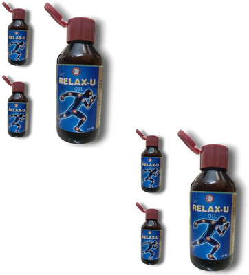 lavanya health care Relax-U Oil Quick Pain Relief for Joints and Muscular Massage Liquid(5 x 120 ml)