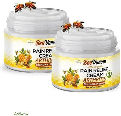 ACTIWOW Bee Venom Honey Pain Relief Bruises And Nerve Pain Cream Cream(2 x 50 g)