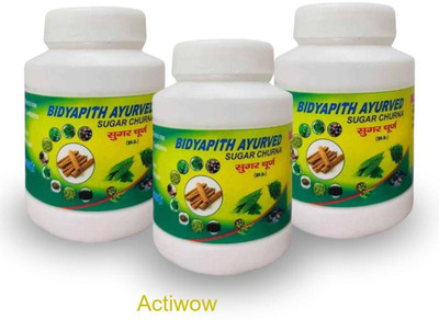 ACTIWOW Bidyapith Sugar Powder for Balanced Blood Sugar and Health Pack of 3 V02 Powder(3 x 100 g)