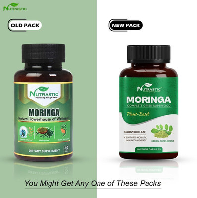 NUTRASTIC Moringa – Immunity Booster & Hair Health Support | 60 Veg Capsules Capsules(60 Units)