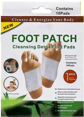 Pink Square Detox foot patch, foot patches and toxin remover,Pain relief 10 patches Pack 1 Plaster & Patch(10 Patches)