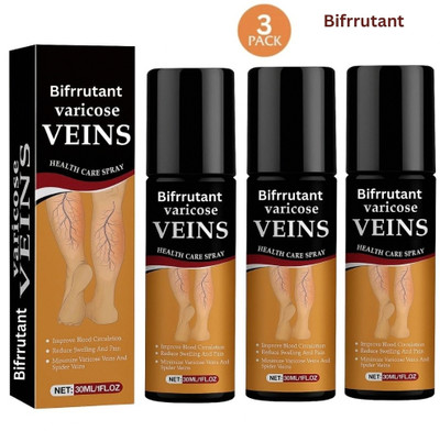 BIFRRUTANT Varicose Vein Stockings Spray Herbal Oil Formula Improve Circulation Liquid(3 x 50 ml)