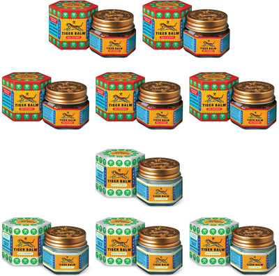 Tiger Balm Red & White Ointment Combo | Effective Relief | 9ml| Pack of 9 | 5 Red & 4 White Balm(9 x 9 ml)