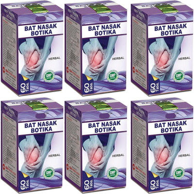 DEAL TO DEAL Ayurvedic Bat Nasak Botika Muscle Joint Pain Relief Tablets(6 x 60 Units)
