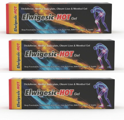 DOOMSDAY Elwigesic -HOTT body pain relief gel pack of 3 Liquid(2 x 12.5 g)