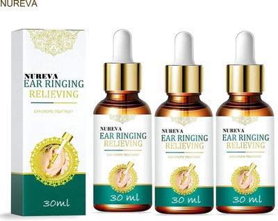nureva Ear Ringing Relief Liquid – Tinnitus Treatment Drops (Pack of 3) Liquid(3 x 30 ml)