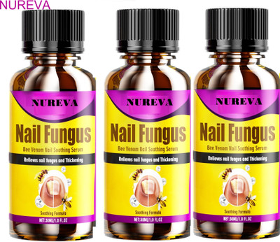 nureva Fungi-Free Nail Serum Pack of 3 – Restore Healthy Nail Appearance Liquid(3 x 30 ml)