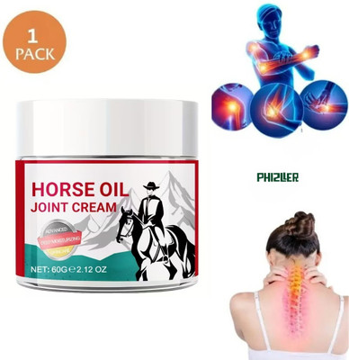 PHIZLLER Back Pain Support Skin Friendly Horse Oil Joint Cream for Mobility Cream(60 g)