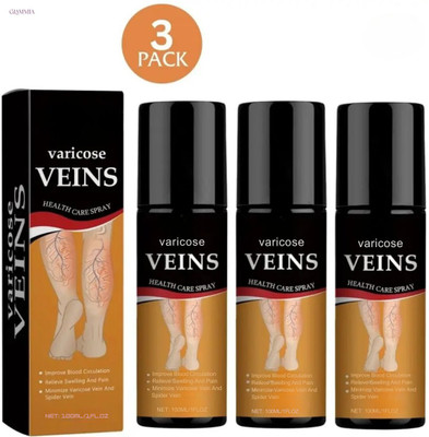 GLAMMIA Turmeric Vein Relief Spray | Cooling Supportive Swelling Daily Oil Spray(3 x 100 ml)