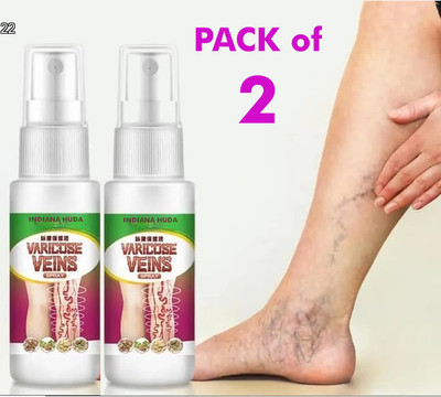 INDIANA HUDA Spider Vein Treatment with Varicose Vein Spray – 2 Pack of 50ML Liquid(2 x 50 ml)