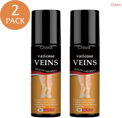 CHIWA Herbal Varicose Veins Spray Lightweight Formula For All-Day Confidence Liquid(2 x 100 ml)