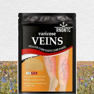 RNGNTC 12Pcs Varicose Veins Patches Relieve Soothe Swelling Pain Instant Relief Patch* Plaster & Patch(12 Patches)