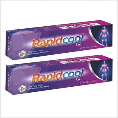 aushadhi RapidCool Pain Relief Gel | For Neck Strain & Sprain Gel(2 x 100 g)