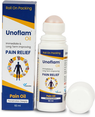 Unoflam Oil for Joint and Muscle Pain Relief. Roll on Packing. Pack of 60ml Liquid(60 ml)