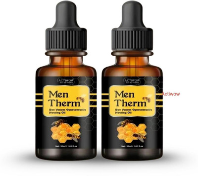 ACTIWOW Men Therm Bee Venom Heating Oil for Natural Joint Support Liquid(2 x 15 ml)