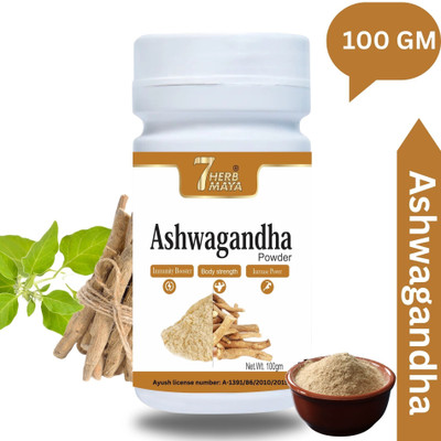 7Herbmaya Certified Organic Ashwagandha Root Powder 100g Powder(100 g)