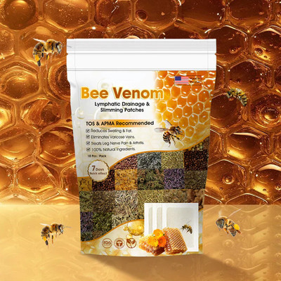 vvqvv Bee Venom Foot Patch for Deep Sleep & Toxin Removal Plaster & Patch(10 x 10 g)