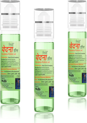 NIDHI AYURVEDIC Vedana Green useful for Back,Muscle, Joint & Knee Pain Liquid(3 x 10 ml)