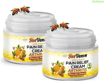 ACTIWOW Bee Venom Honey Pain Relief Feet And Nerve Pain Cream Cream(2 x 50 g)