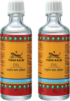 Tiger Balm Ayurvedic Pain Relief Oil 28ml each (Pack of 2) for Headache and Stuffy Nose Liquid(2 x 28 ml)