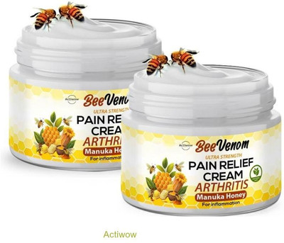 ACTIWOW Bee Venom Honey Pain Relief Cream For Ankle Sprain And Heel Pain Cream(2 x 50 g)