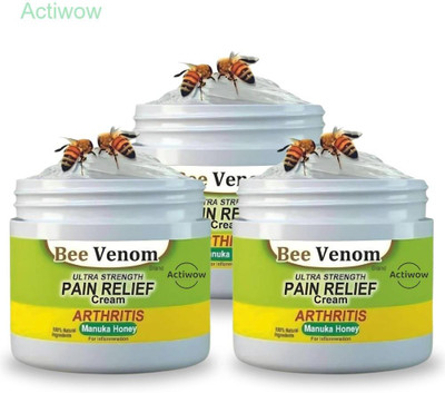 ACTIWOW Bee Venom Pain Relief Cream for Easing Post-Surgery Pain Pack of 3 Cream(3 x 50 g)