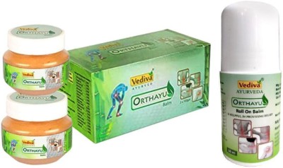 Orthayu Ayurvedic Pain Relief Balm Pack of 2 with Roll on Balm(3 x 83.33 g)