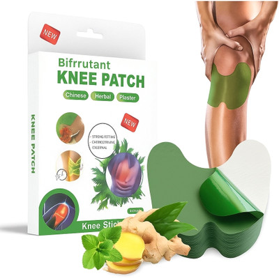 BIFRRUTANT knee joint pain relief patch ayurvedic herbal care for weak knees Plaster & Patch(10 Patches)