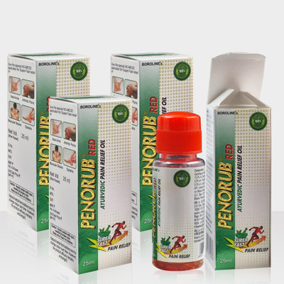 BOROLINE Penorub Red Pain Reliever Liquid(4 x 25 ml)