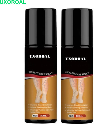 uxoroal Herbal Varicose Veins Pain Relief – Swelling Reducer Spray (2-Pack) Liquid(2 x 100 ml)