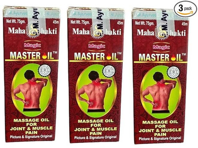 Mahashakti Magic master Pain Relief oil for joint & muscle Pain reliefer pack of 3 Liquid(3 x 33.33 ml)