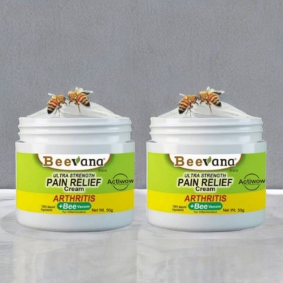 ACTIWOW BeeVana Natural Muscle Relief Cream for Tension Pack of 2 Cream(2 x 25 g)