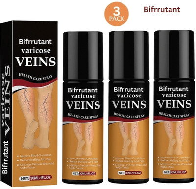 BIFRRUTANT Turmeric Herbal Varicose Veins Spray Natural Care for Tired Aching Veins Liquid(3 x 50 ml)