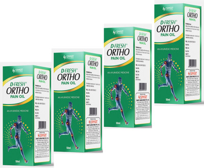 D FRESH ORTHO PAIN OIL FROM ALL KIND OF PAIN RELIEF FAST FORMULA PACK OF 4 Liquid(4 x 50 ml)