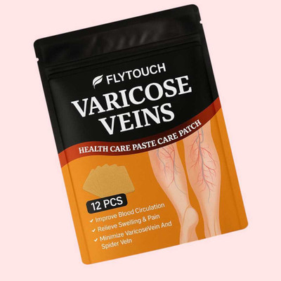 FlyTouch Leg Vein Therapy Patch for Varicose Pain and Spider Veins Support Plaster & Patch(12 x 1 Patches)