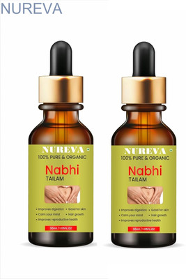 nureva Herbal Nabhi Oil Multi-Use for Full Body Benefits Liquid(2 x 30 ml)